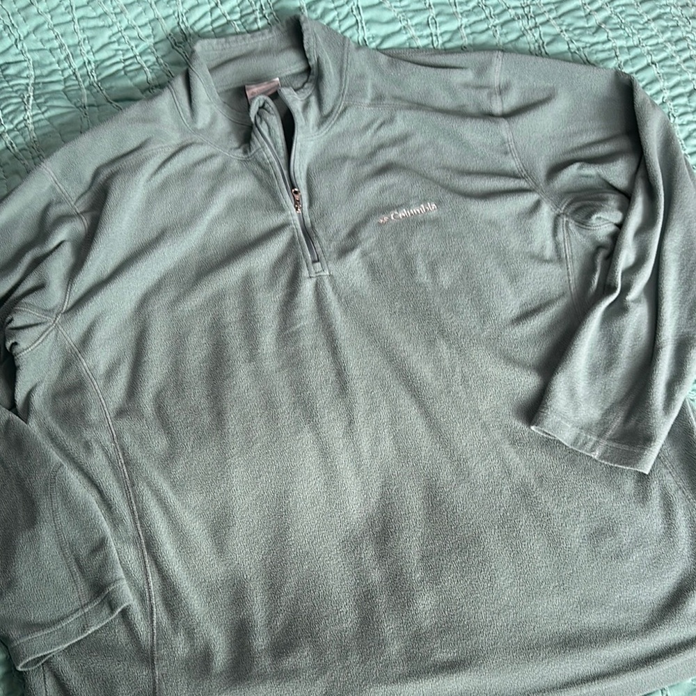 Columbia Men's Green fleece XXL EUC
